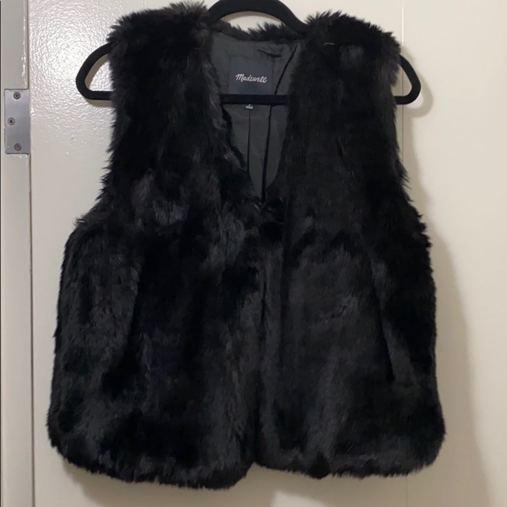 Madewell faux fur vest